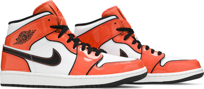 Air Jordan Men's Retro1 Mid Se 'Turf Orange' Sneakers