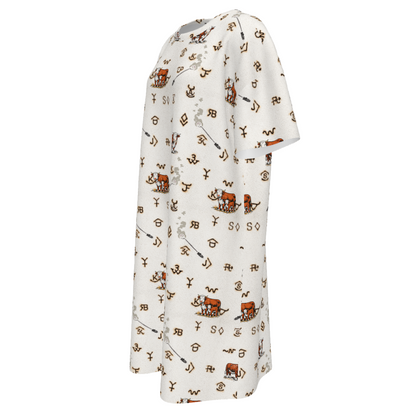Baha Ranch Hereford Brands Western T Shirt Dress or Sleep Shirt