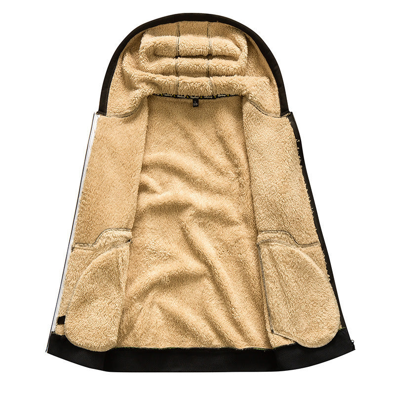 Hooded Thick Fleece Cardigan