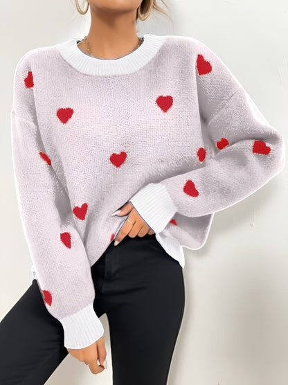 Love Heart Valentine Knit Sweater