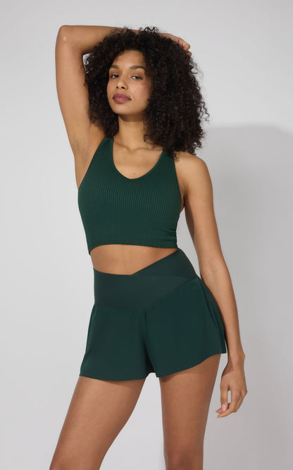 90 Degree by Reflex Ribbed Alamo Bra Tank & Lightstreme Crossfire Short Set