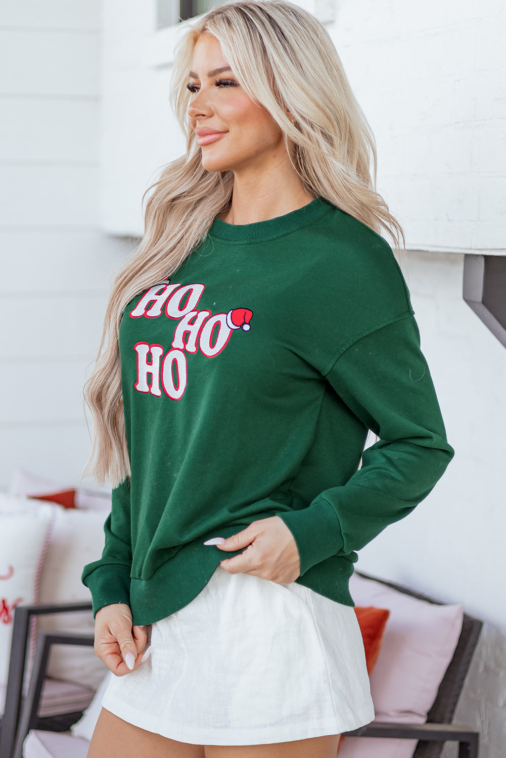 Threaded Pear Piagwen Graphic Christmas Fashion Sweatshirt