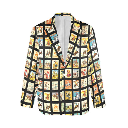 Baha Ranch Vintage Cowboy Collage Women's Western Blazer