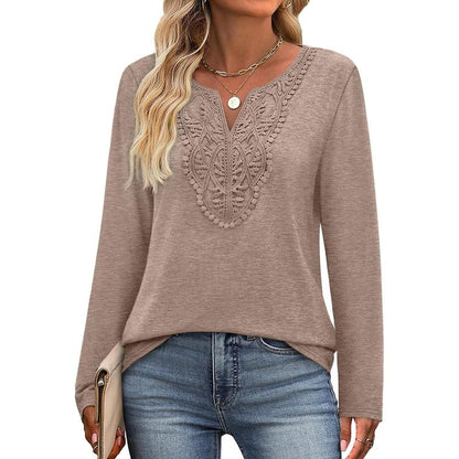 ✨Women Blouses Dressy Casual V Neck Long Sleeve Shirts Fall Outfits Trendy Top