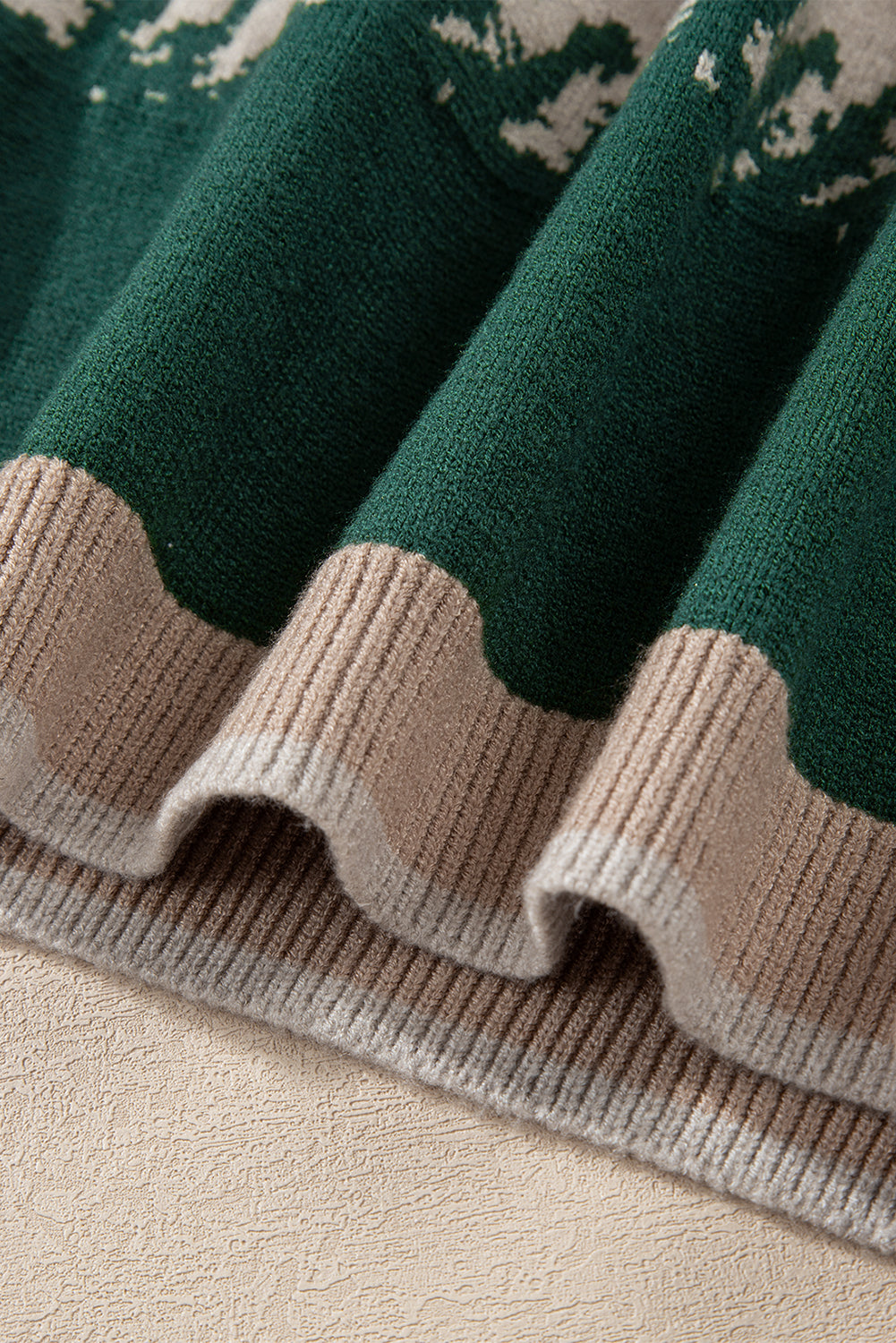 Threaded Pear Sophia Pattern Drop Shoulder Sweater