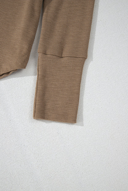 Threaded Pear Khaleesi anglaise Broider Ribbed Long Sleeve Top