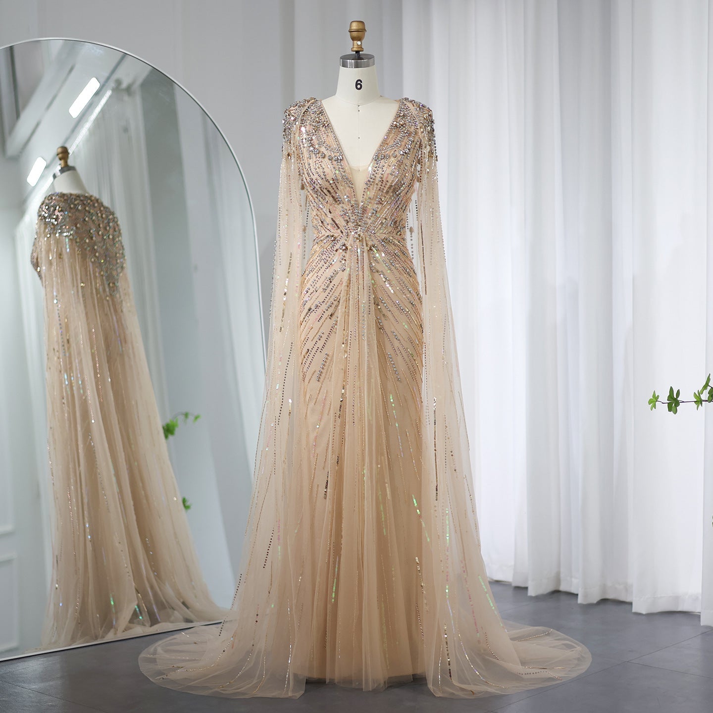 Women’s Elegant Long V-Neck Evening Dress | High-Sense Formal Party Gown | Trendy Minimalist Sleek Silhouette Dress | Luxury-Label Statuesque Event Wear | 2026 High-Fashion Radiant Ceremony Essential