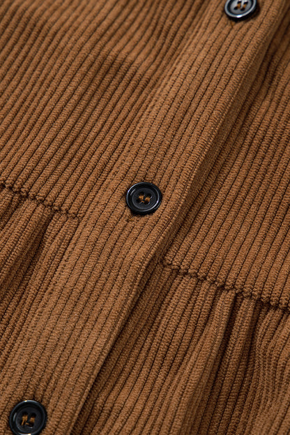 Threaded Pear Galilea Corduroy Full Collared PLUS Shirt