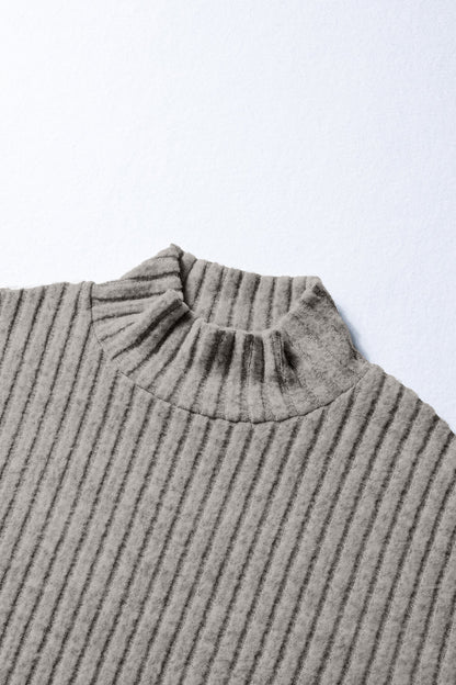 Threaded Pear Amira High Knitted Pullover Top