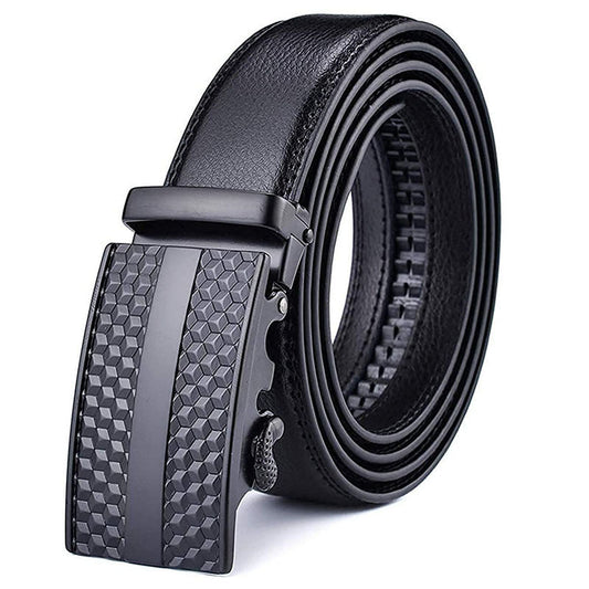 Men’s Fashion Casual Two-Layer Leather Belt | High-Sense "Comfort Click" Ratchet Belt | Trendy Minimalist Automatic Buckle Waistband | Luxury-Label Statuesque Men’s Accessory | 2026 High-Fashion Radiant Urban Essential