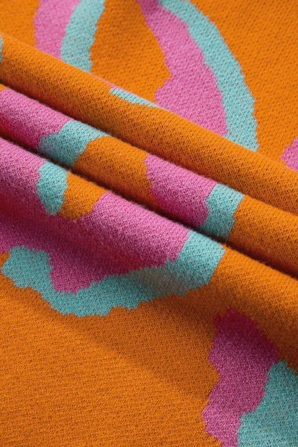 Threaded Pear Sophia Colorblock Ribbed Edge Sweater