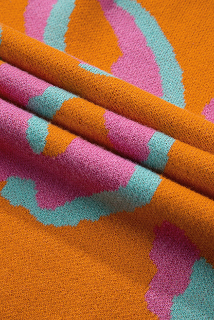Threaded Pear Sophia Colorblock Ribbed Edge Sweater