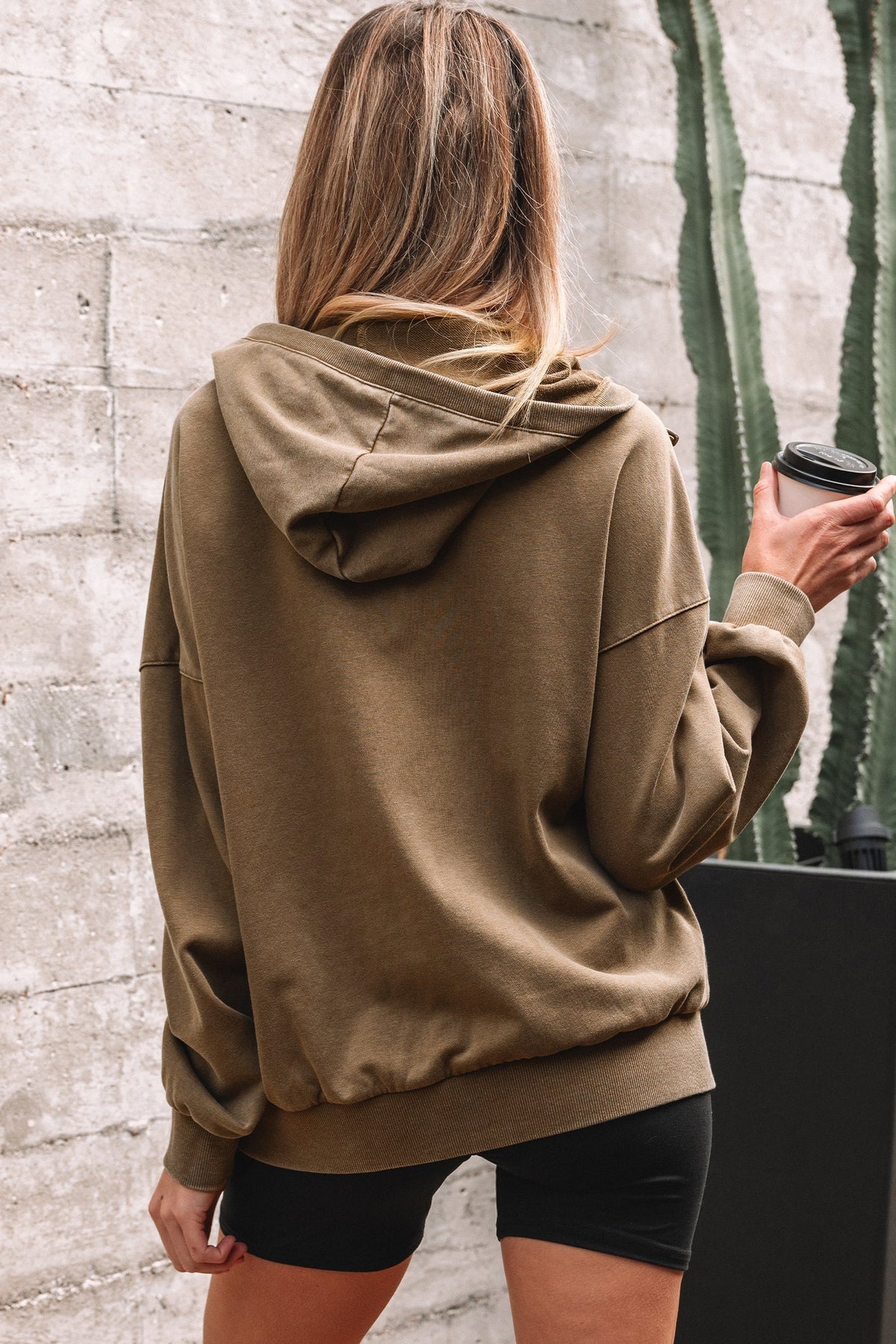 Threaded Pear Solana Mineral Wash Baggy Hoodie