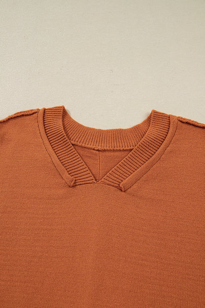 Threaded Pear Abigail Edge Bubble Sleeve Sweater