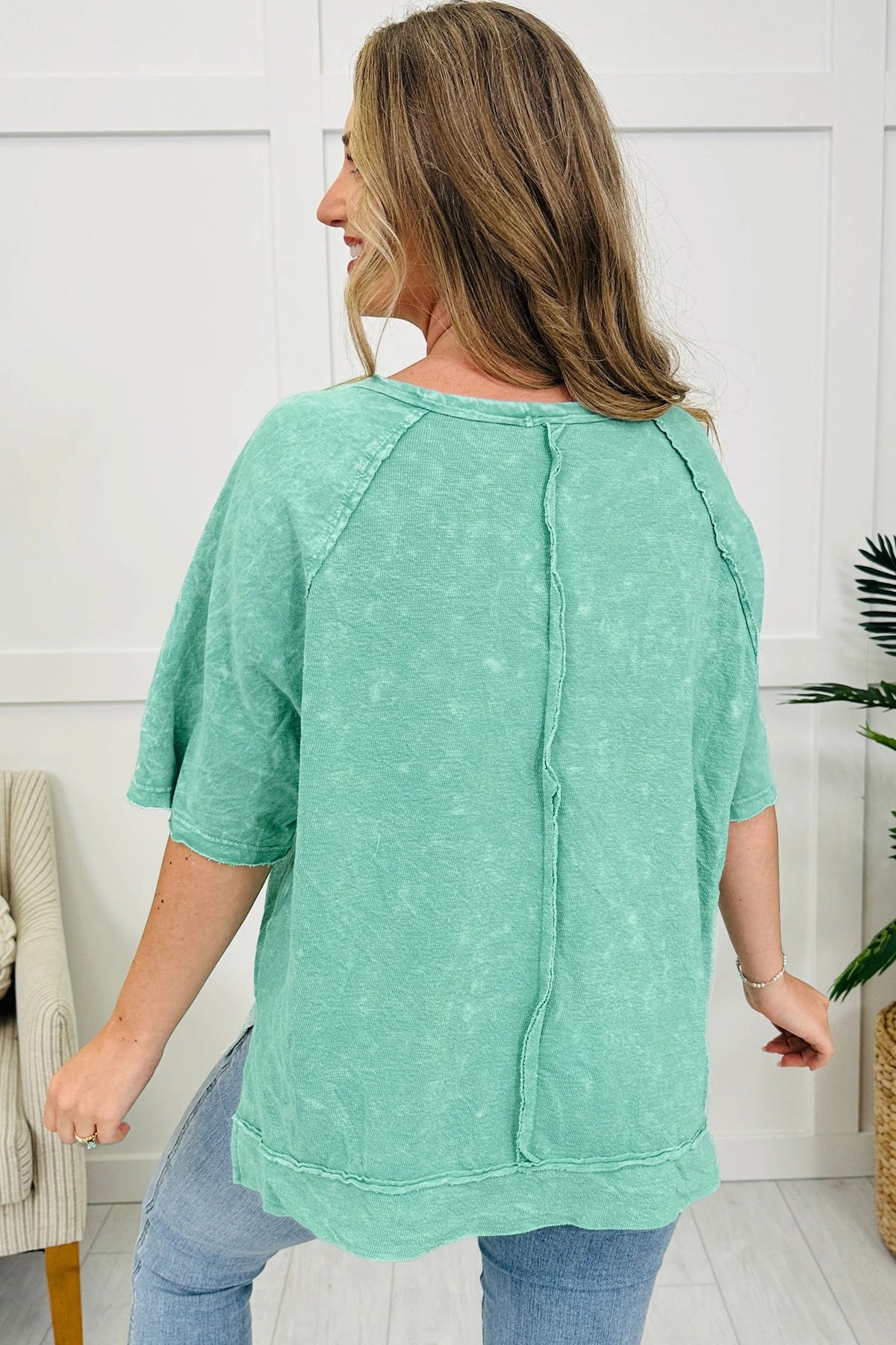 Threaded Pear Julie Mineral Wash T Shirt