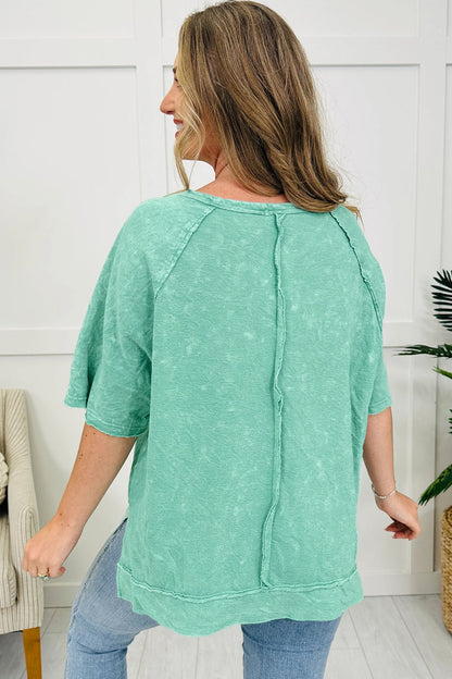 Threaded Pear Julie Mineral Wash T Shirt