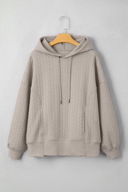Threaded Pear Promise Textured Baggy Solid Hoodie