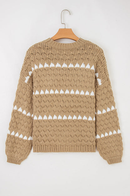 Threaded Pear Avery Puff Sleeve Baggy Sweater