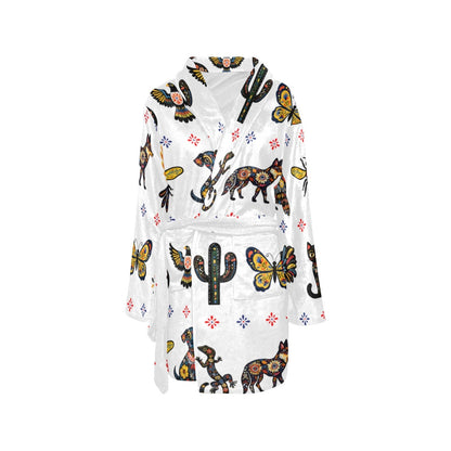 Baha Ranch Colores De Mexico Talavera Floral Animals Robe
