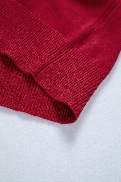 Threaded Pear Brooklynn Patchwork Cuffs Loose Sweater