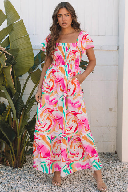 Threaded Pear Avery Smocked Bust Maxi Dress