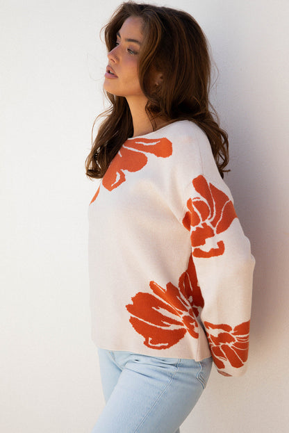 Threaded Pear Beth Wide Sleeve Baggy Sweater