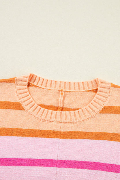 Threaded Pear Sophia Ribbed Edge Loose Sweater
