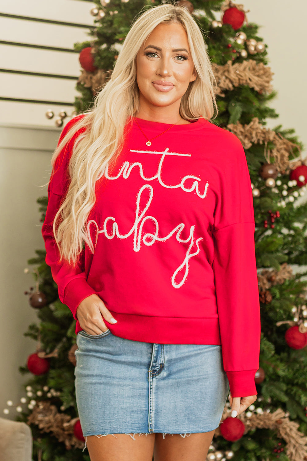 Threaded Pear Evelyn Baby Tinsel Graphic Sweatshirt