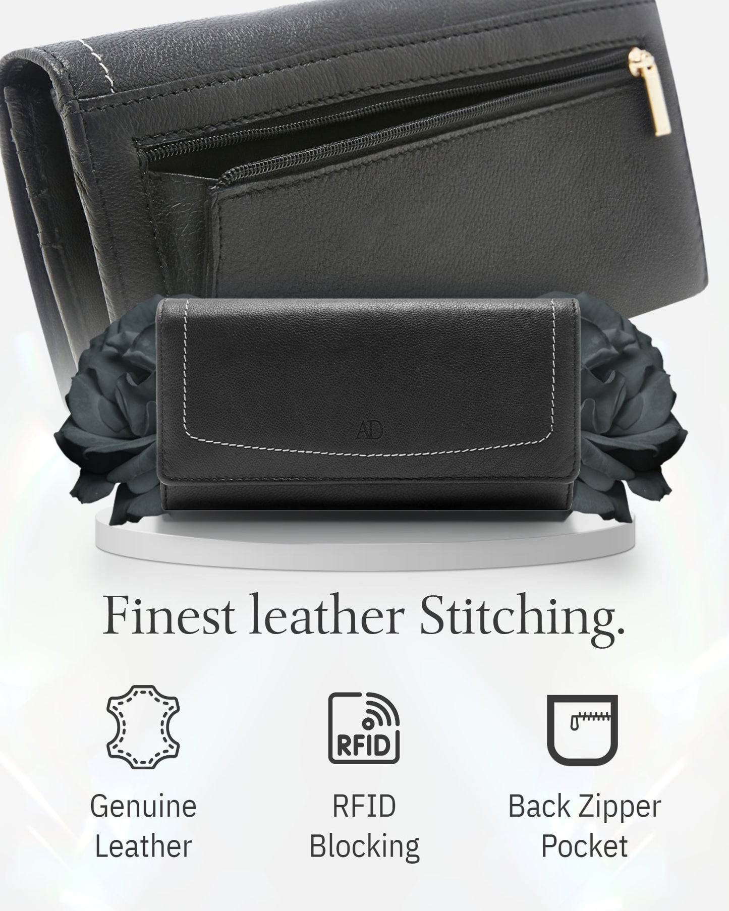 Accordion Clutch With Removable Checkbook Holder