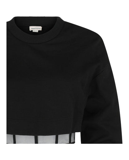 Alexander McQueen Layered Cropped Sweatshirt
