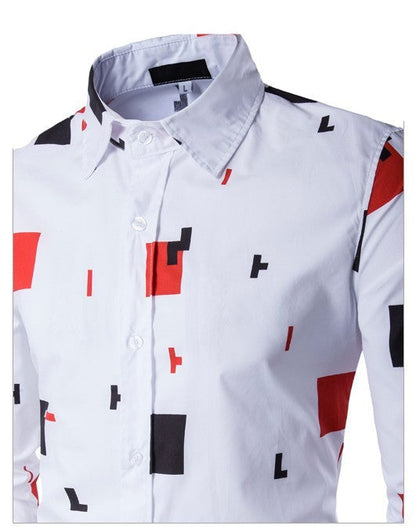 Men’s Premium Casual Long Sleeve Shirt | Slim-Fit Button-Down Cotton Blend Shirt | Modern Business Casual Longline Top | Trendy Everyday Versatile Shirt for Men