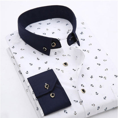 Men's Premium Floral Print Dress Shirt | Slim Fit Long Sleeve Flower Patterned Shirt | Stylish Hawaiian Vibe Casual Shirt for Men