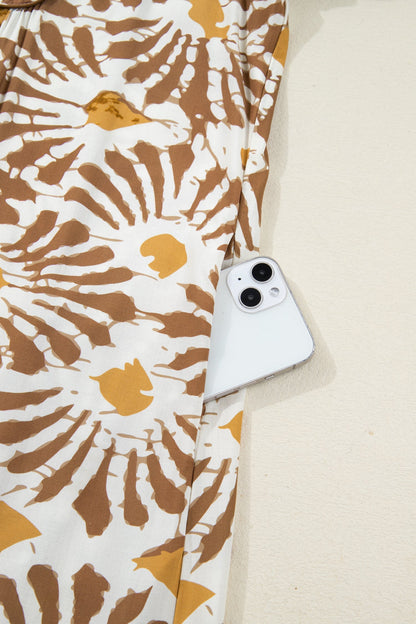 Threaded Pear Lorelai Print Loose Long PLUS Dress