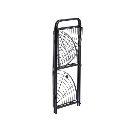 Assembled Black Foldable Corner Shelving Unit - 2 Sizes!