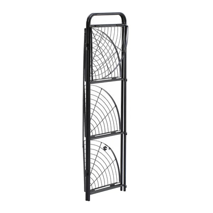 Assembled Black Foldable Corner Shelving Unit - 2 Sizes!