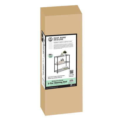 Assembled Foldable Metal Storage Shelving Unit - 3 Sizes & 2 Colors!