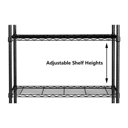 Assembled Foldable Metal Storage Shelving Unit - 3 Sizes & 2 Colors!
