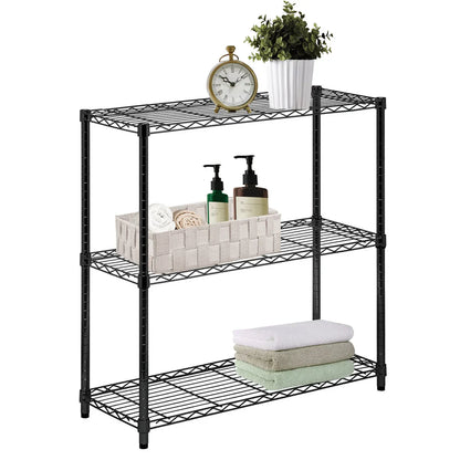 Assembled Foldable Metal Storage Shelving Unit - 3 Sizes & 2 Colors!