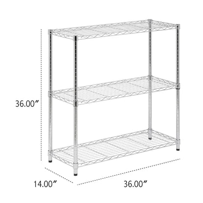 Assembled Foldable Metal Storage Shelving Unit - 3 Sizes & 2 Colors!