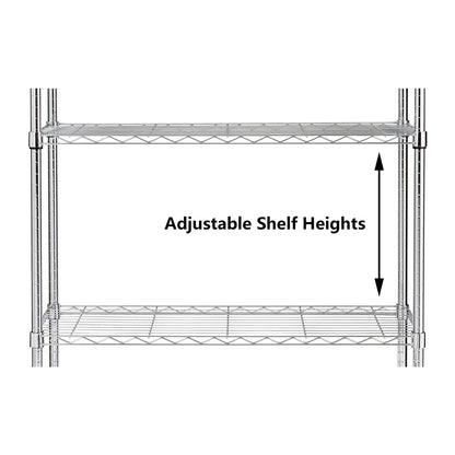 Assembled Foldable Metal Storage Shelving Unit - 3 Sizes & 2 Colors!