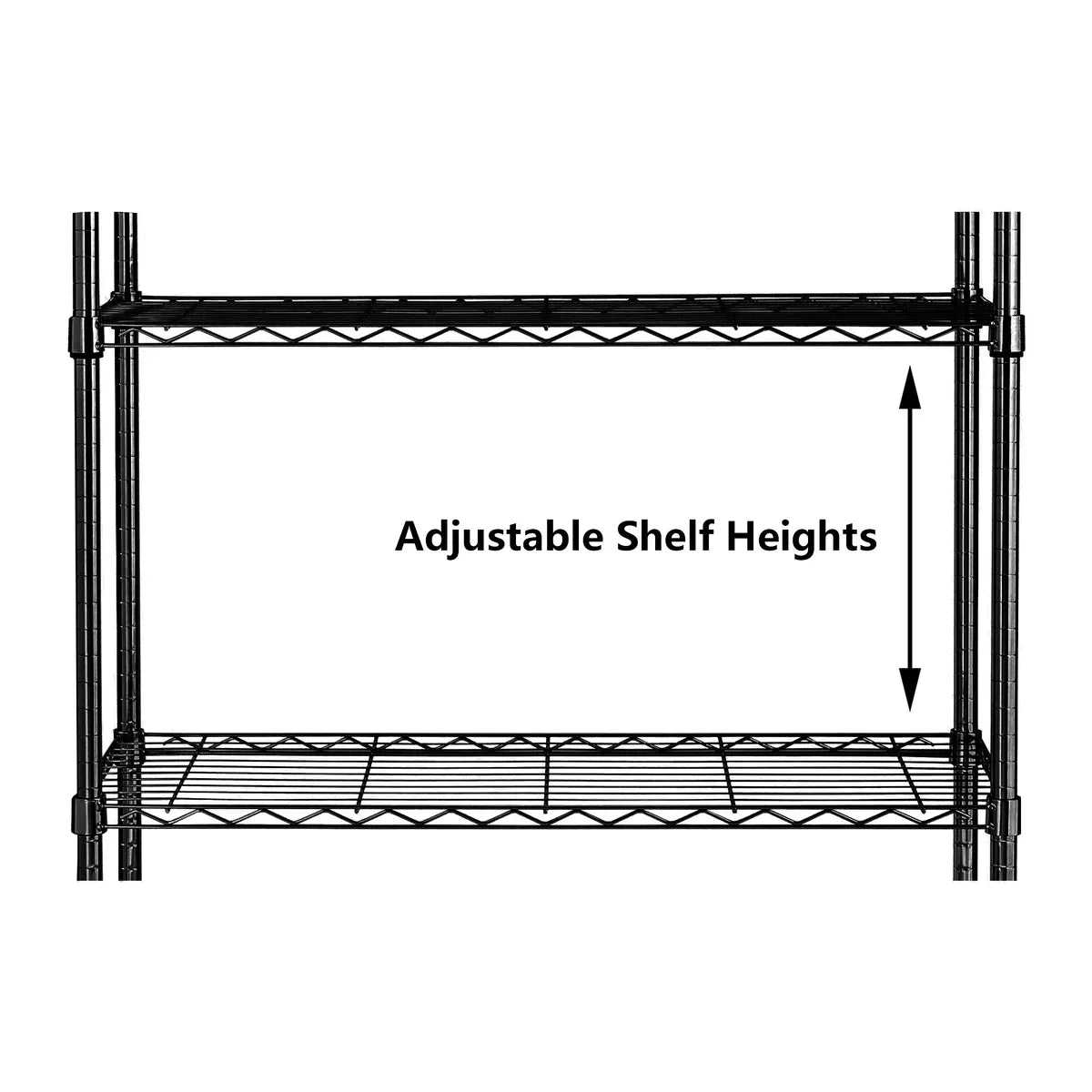 Assembled Foldable Metal Storage Shelving Unit - 3 Sizes & 2 Colors!