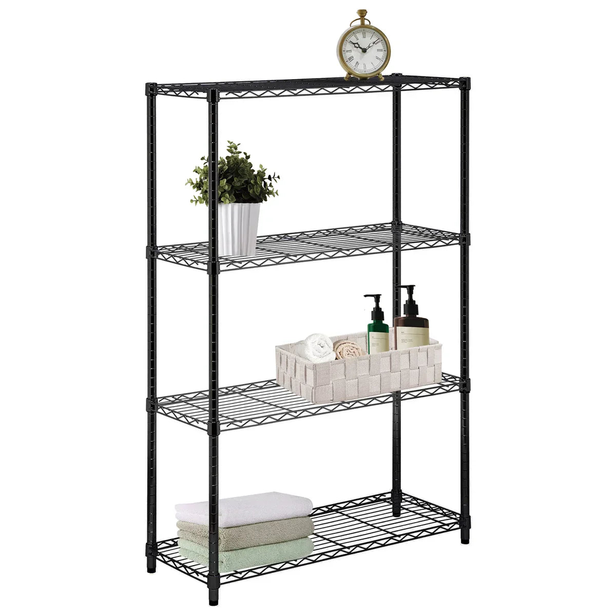 Assembled Foldable Metal Storage Shelving Unit - 3 Sizes & 2 Colors!