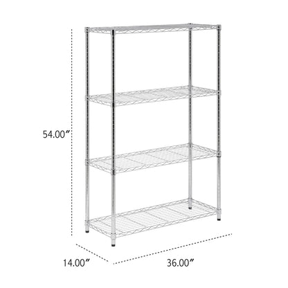 Assembled Foldable Metal Storage Shelving Unit - 3 Sizes & 2 Colors!