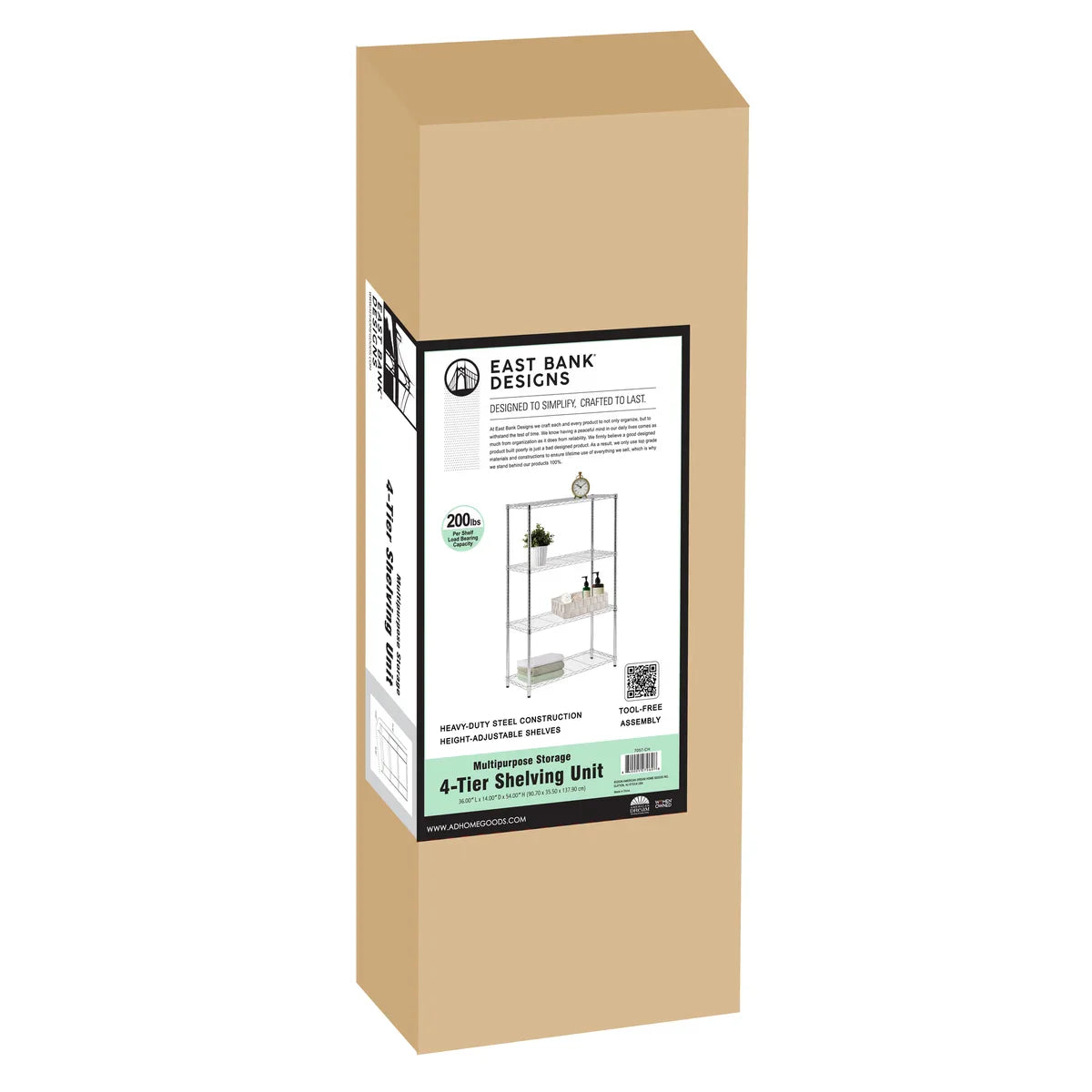 Assembled Foldable Metal Storage Shelving Unit - 3 Sizes & 2 Colors!