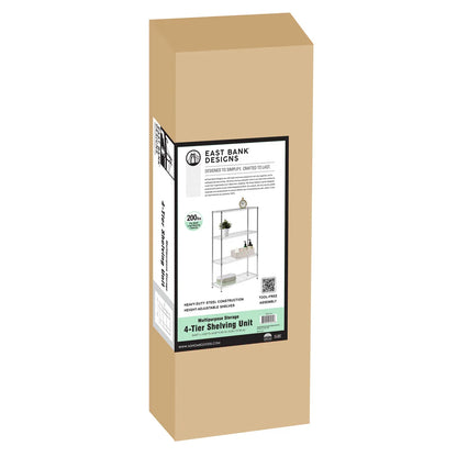 Assembled Foldable Metal Storage Shelving Unit - 3 Sizes & 2 Colors!