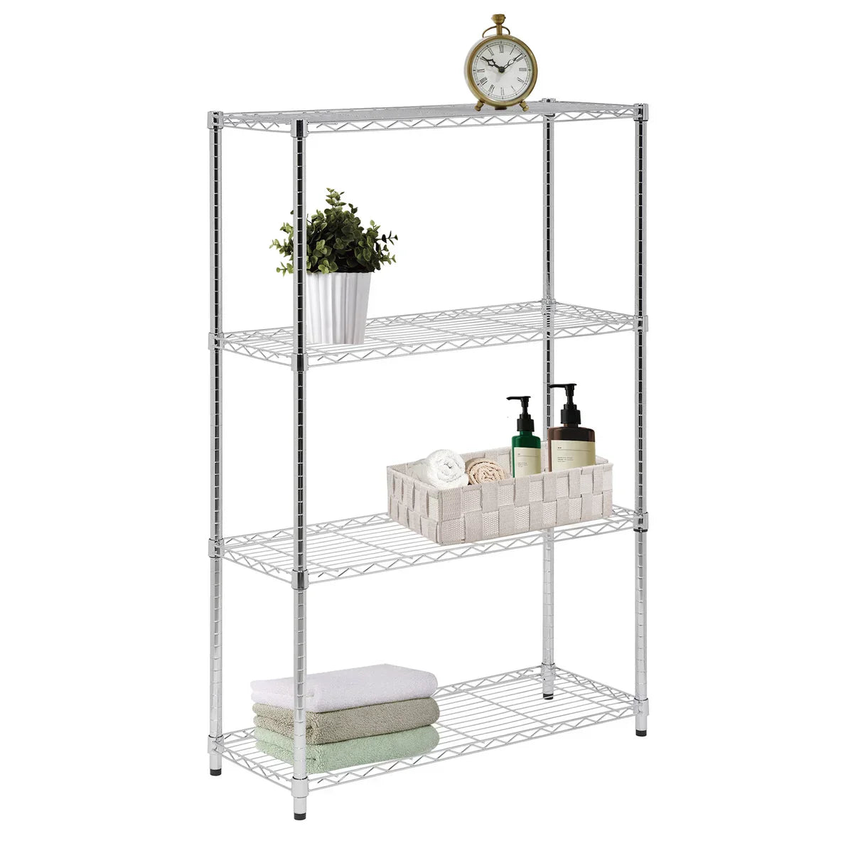 Assembled Foldable Metal Storage Shelving Unit - 3 Sizes & 2 Colors!