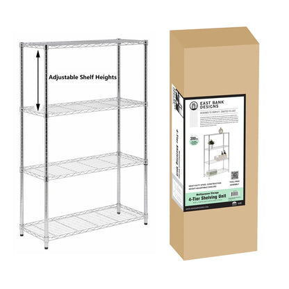 Assembled Foldable Metal Storage Shelving Unit - 3 Sizes & 2 Colors!