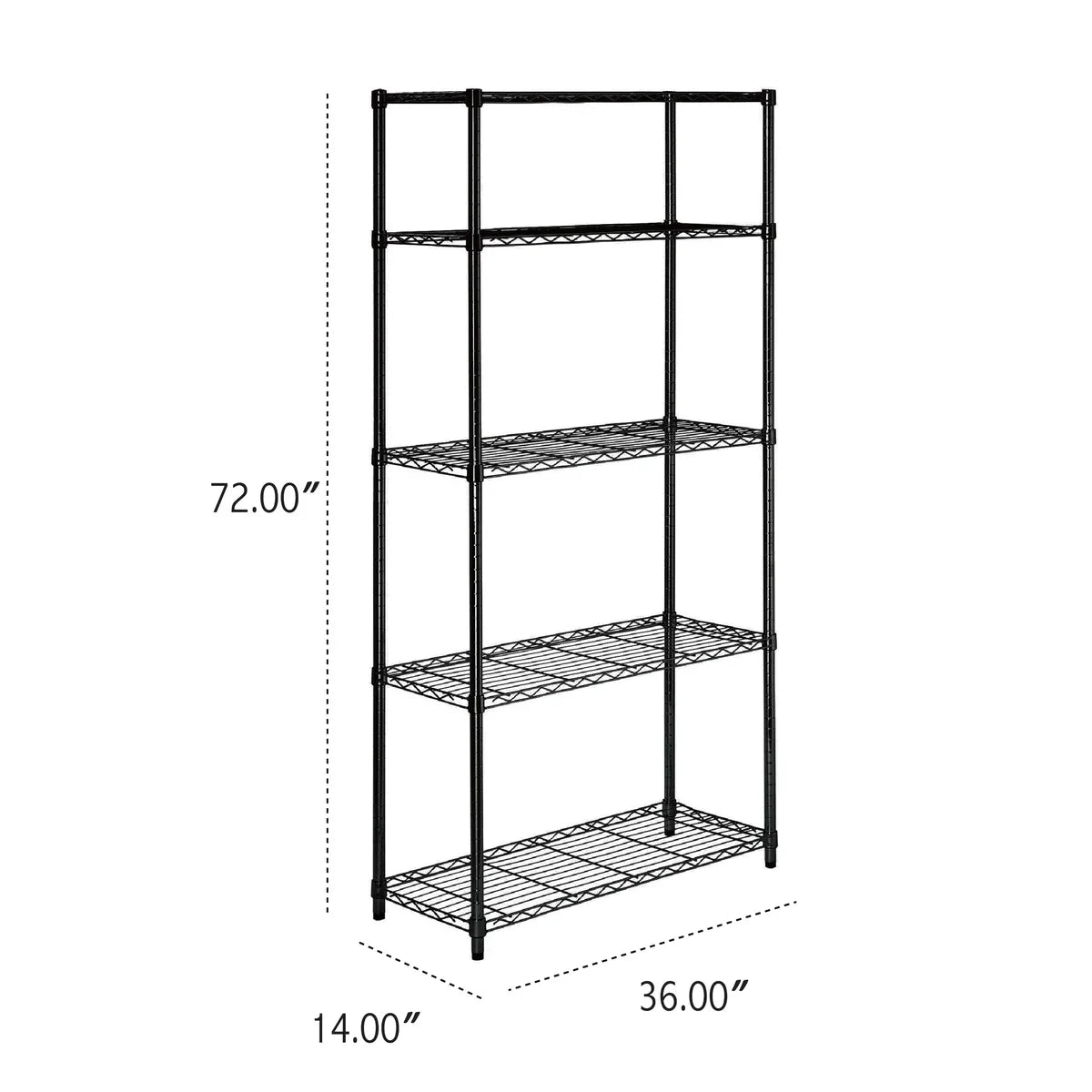 Assembled Foldable Metal Storage Shelving Unit - 3 Sizes & 2 Colors!