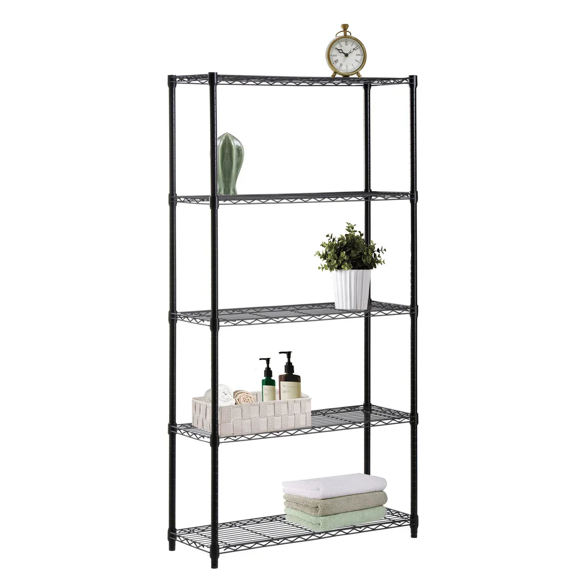 Assembled Foldable Metal Storage Shelving Unit - 3 Sizes & 2 Colors!