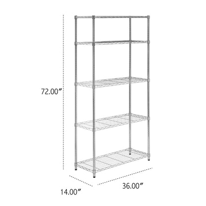 Assembled Foldable Metal Storage Shelving Unit - 3 Sizes & 2 Colors!